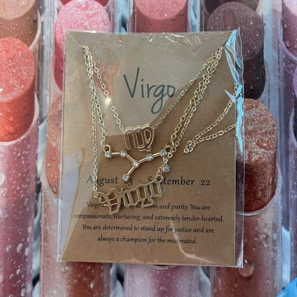 New Virgo Zodiac Sign Necklace - Picture 3 of 5